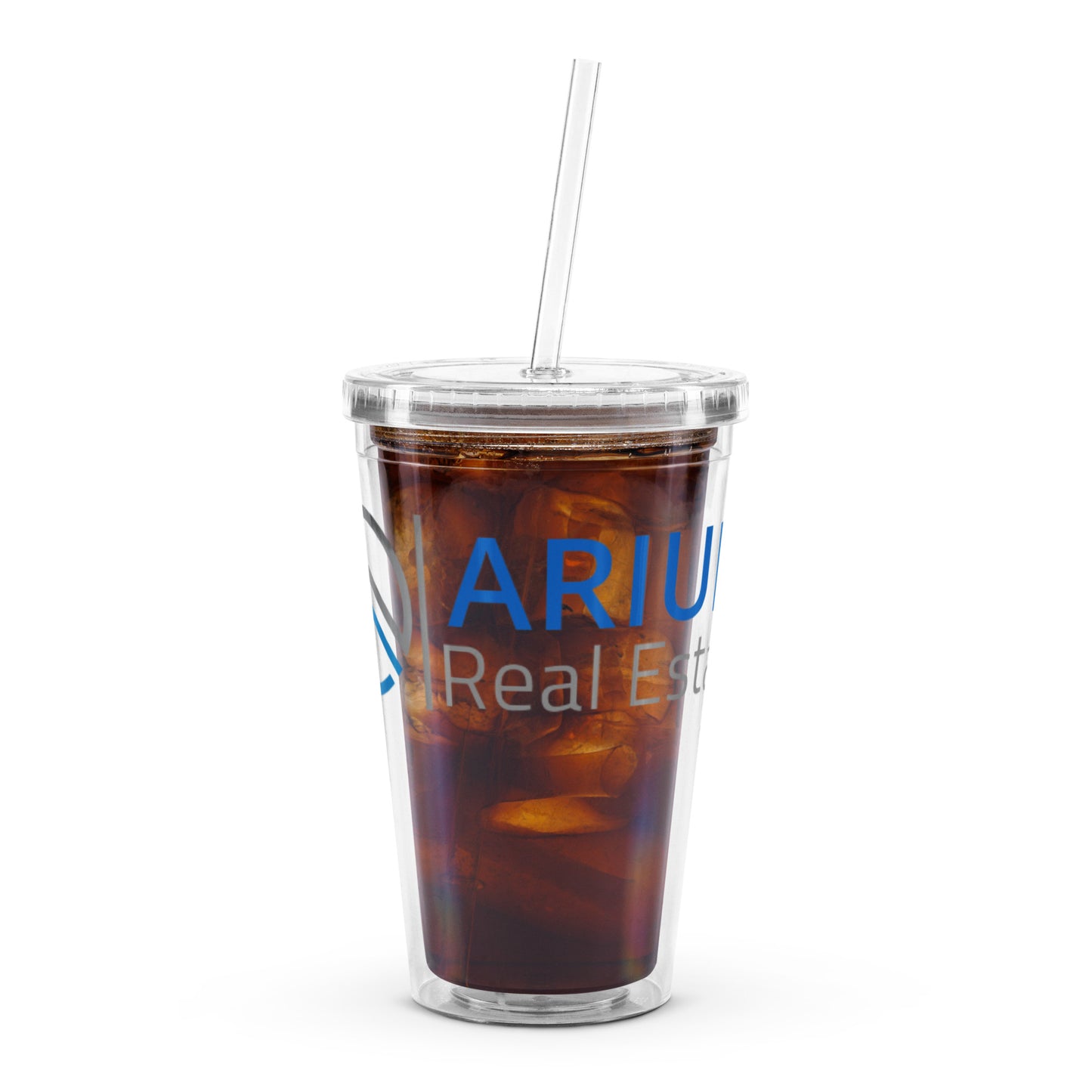 Clear plastic tumbler