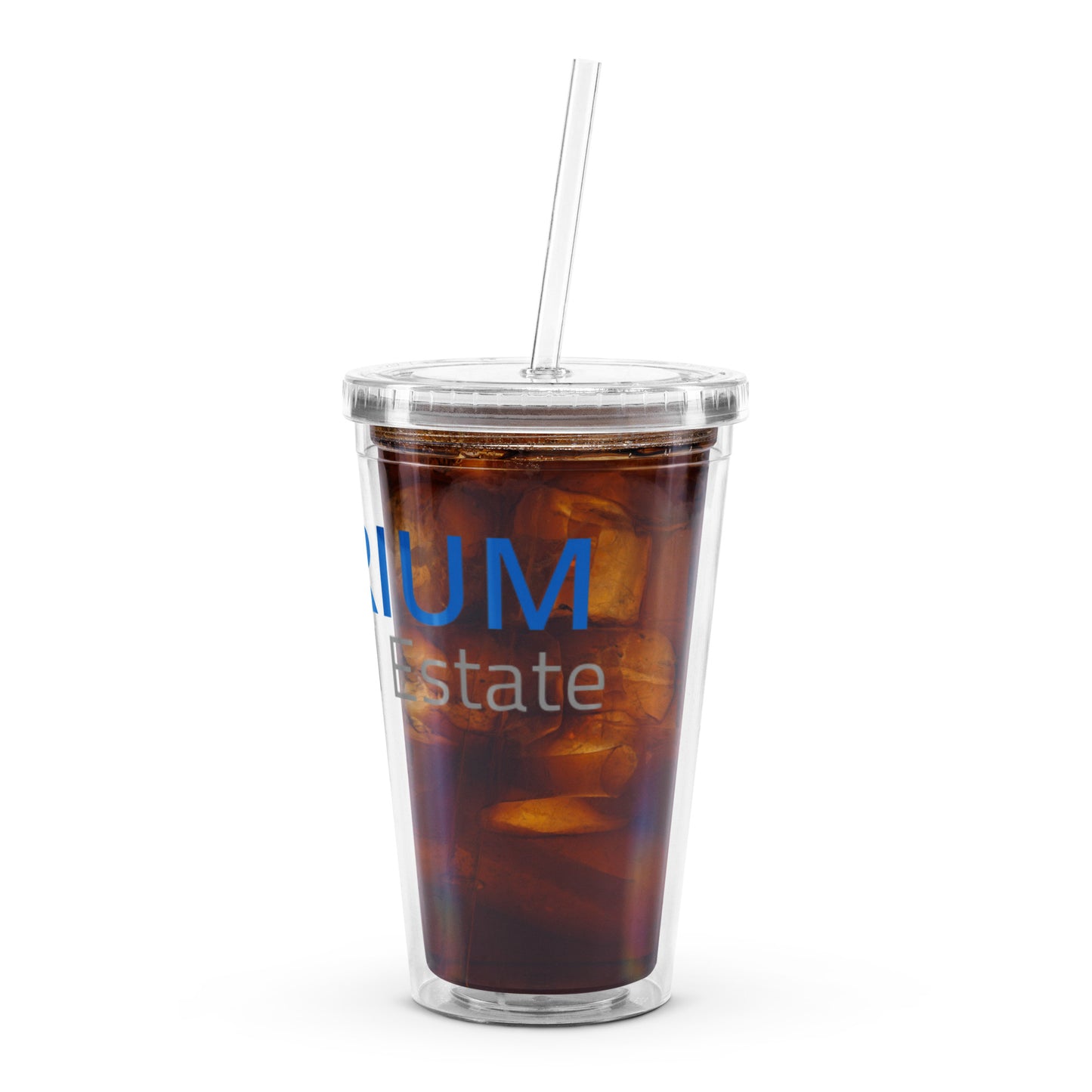 Clear plastic tumbler