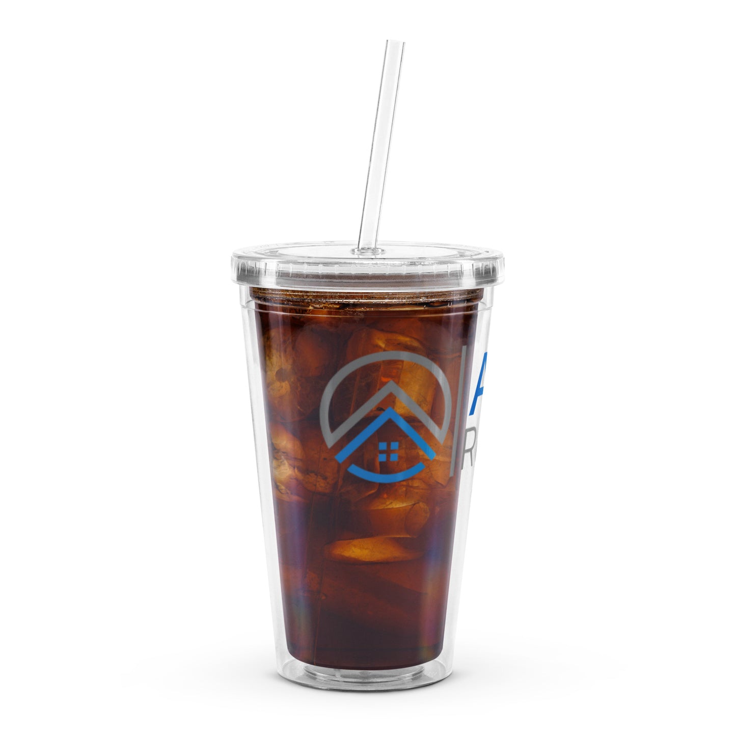 Clear plastic tumbler